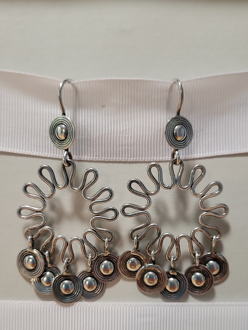 Vintage Chapal-Zenray Chandelier Earrings - Sterling Silver
